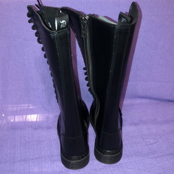 Used Demonia Bolt 400 Lace-Up Side Zip Boots Women’s Size 8 - Picture 6 of 11